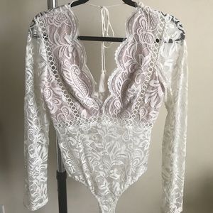 White Lace Bodysuit